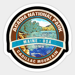 Acadia National Park Maine Usa Travel Souvenir Sticker